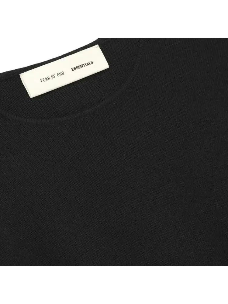 Платье с длинными рукавами в рубчик от Fear of God Essentials — изображение 3 из 3, черный