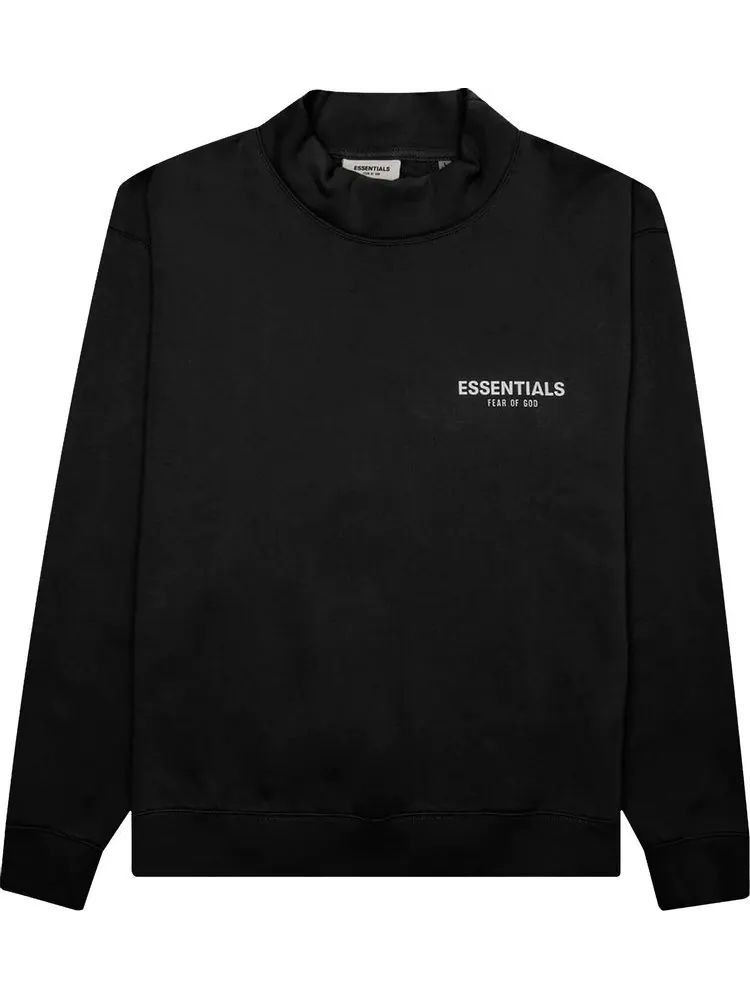 Пуловер Fear of God Essentials Pullover Mockneck 'Strech Limo' — изображение 1 из 1, черный