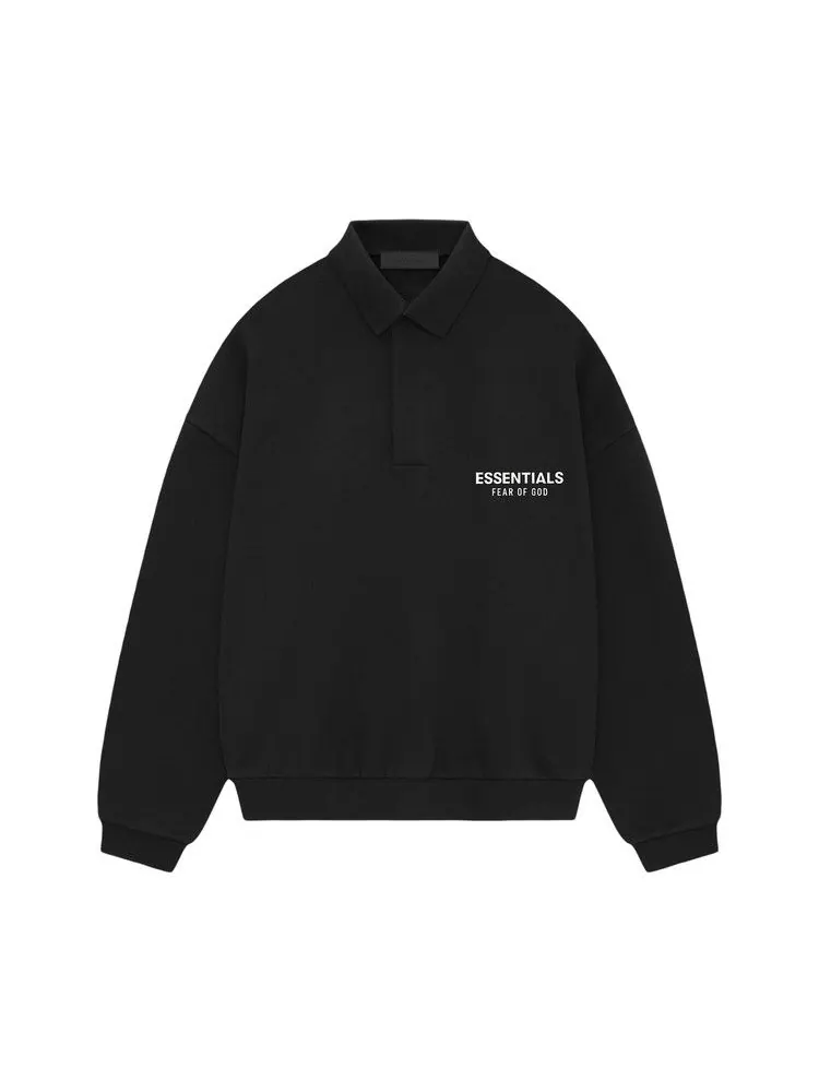 Поло Fear of God Essentials Fleece Polo — изображение 1 из 2, черный