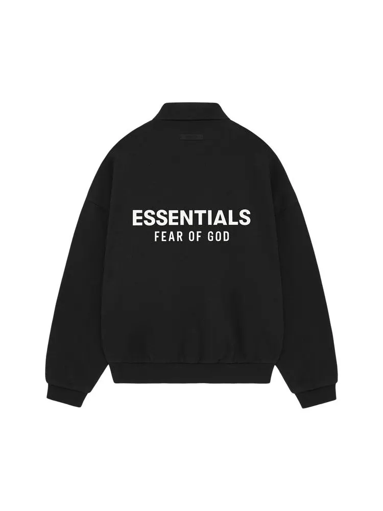 Поло Fear of God Essentials Fleece Polo — изображение 2 из 2, черный