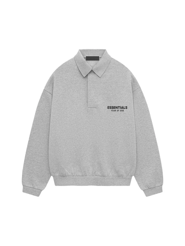 Поло Fear of God Essentials Fleece Polo — изображение 1 из 2, светлый серый