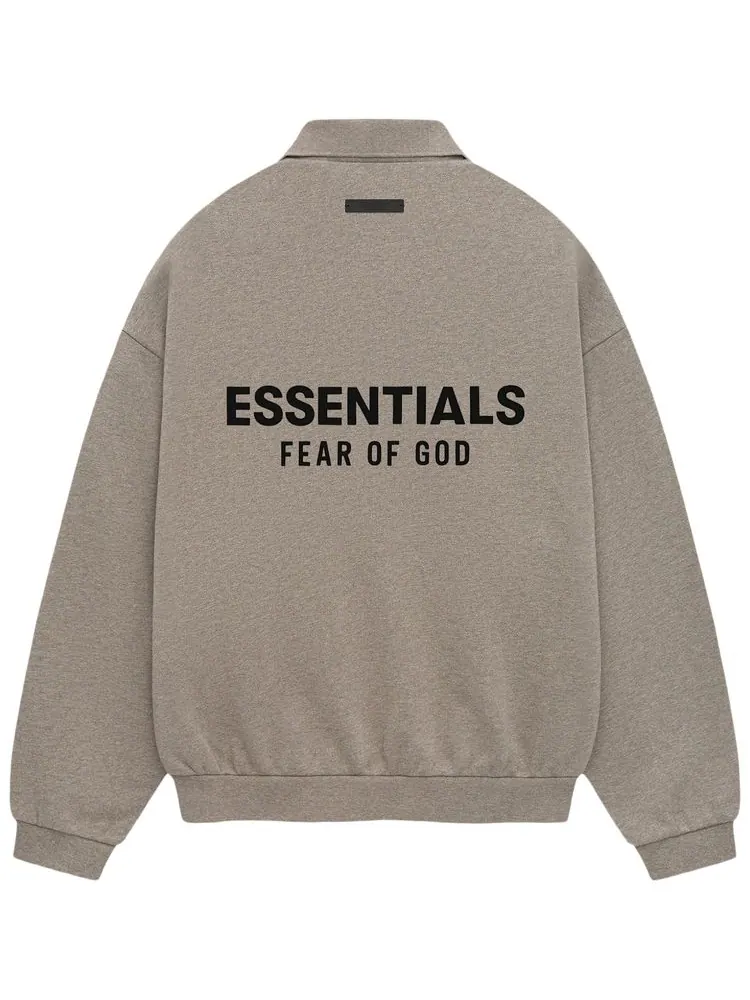 Поло Fear of God Essentials Fleece Polo 'Heather Grey' — изображение 2 из 2, серый