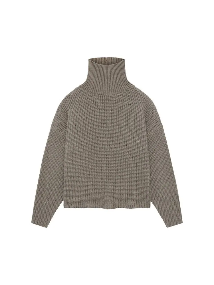 Топ Fear of God Essentials Heavy Waffle Turtleneck — изображение 1 из 1, серый