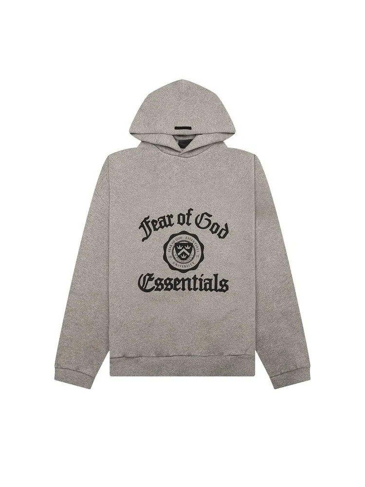 Худи Fear of God Essentials Heavy Fleece Vintage Shrunken Hoodie — изображение 1 из 2, серый