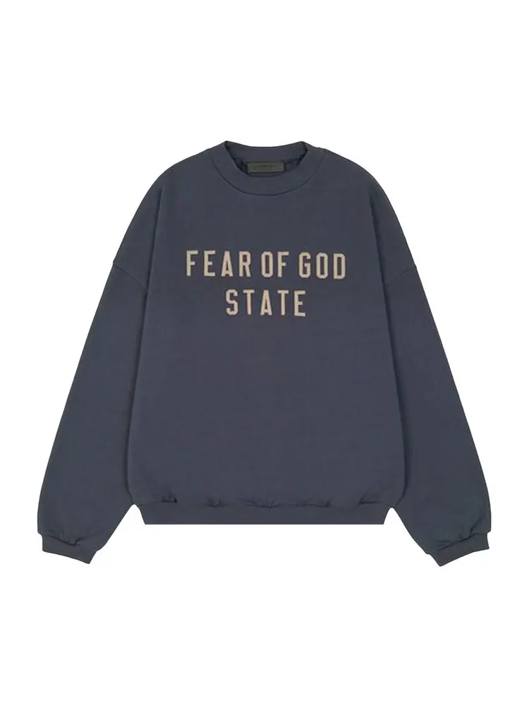 Толстовка Fear of God Essentials Heavy Fleece Sweatshirt 'Marine' — изображение 1 из 2, морской