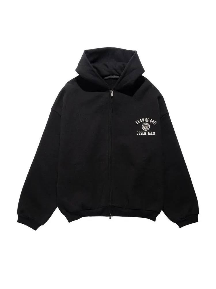 Худи Fear of God Essentials Heavy Fleece Full Zip Hoodie — изображение 1 из 1, черный
