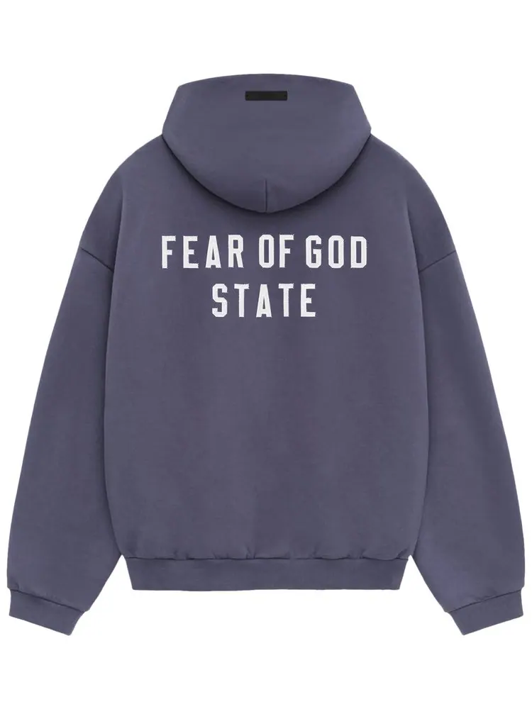 Худи Fear of God Essentials Heavy Fleece Full Zip Hoodie 'Marine Blue' — изображение 2 из 2, синий