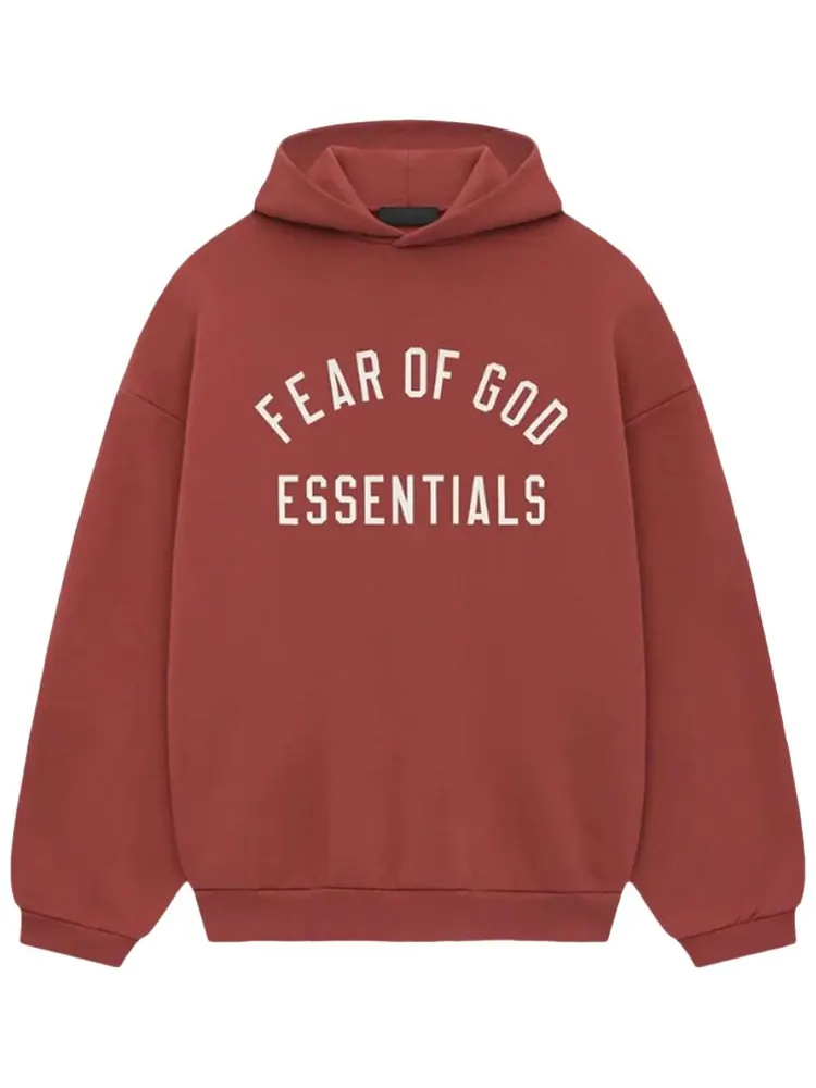 Худи Fear of God Essentials Fleece Hoodie 'Crimson' — изображение 1 из 2, красный