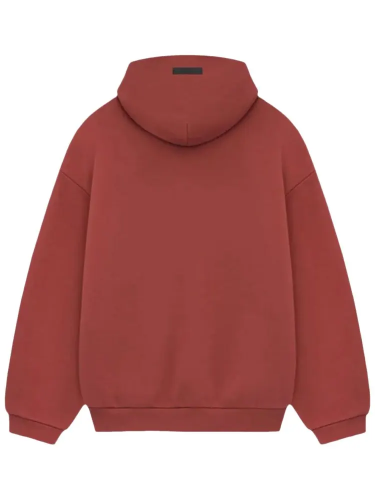 Худи Fear of God Essentials Fleece Hoodie 'Crimson' — изображение 2 из 2, красный