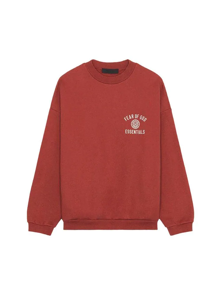 Свитер Fear of God Essentials Fleece Crewneck — изображение 1 из 1, красный