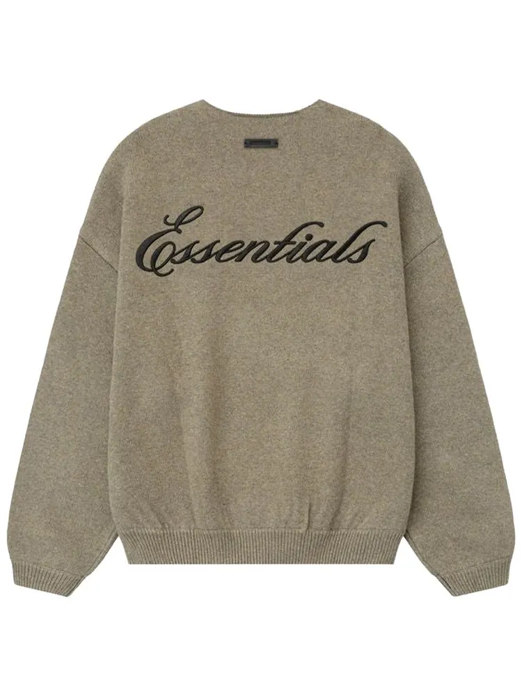 Свитер с вафельным вырезом Fear of God Essentials — изображение 2 из 3, серый