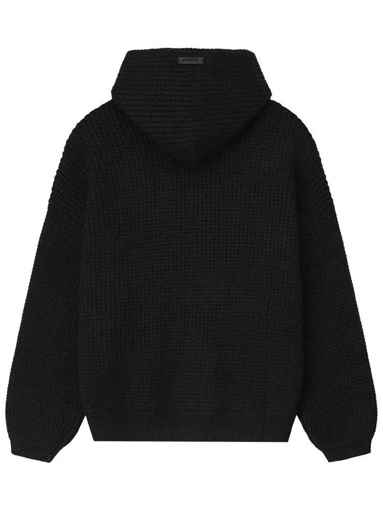 Толстовка Fear of God Essentials Heavy Waffle 90's Hoodie — изображение 2 из 3, черный