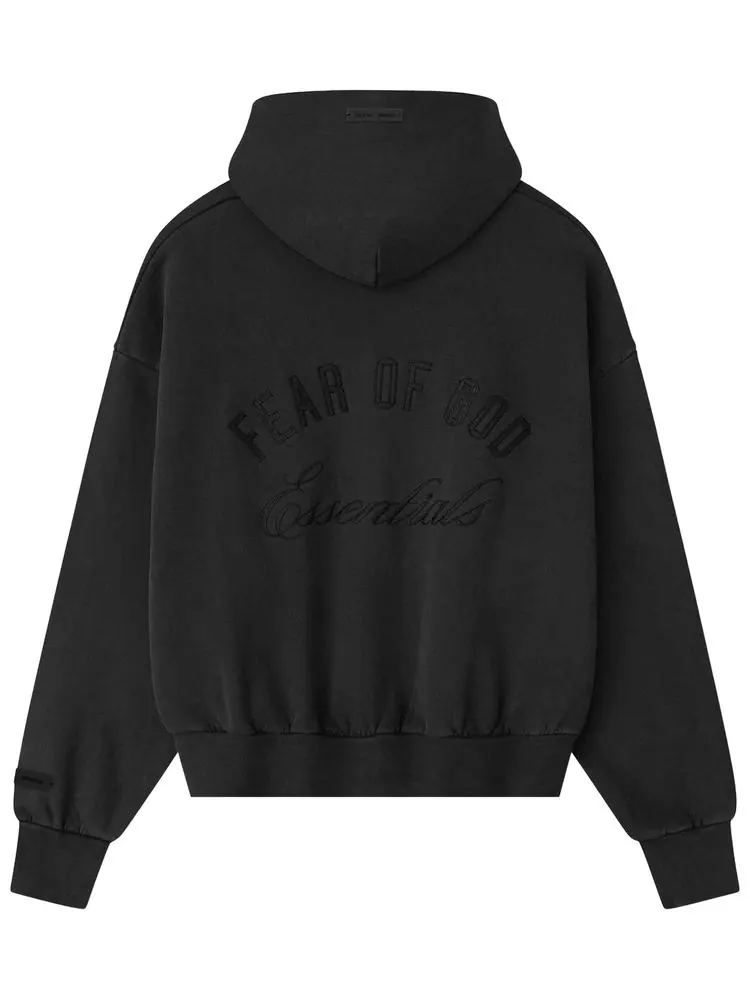 Классическая толстовка на молнии с вышивкой Fear of God Essentials — изображение 2 из 2, черный