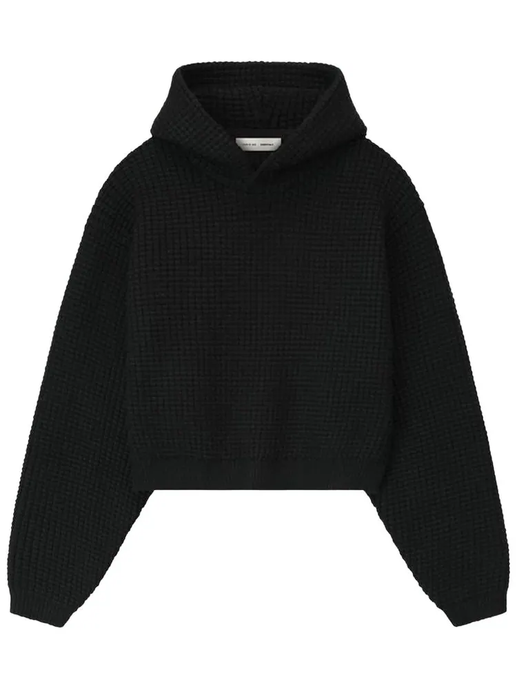 Толстовка Fear of God Essentials Heavy Waffle 90's Hoodie — изображение 1 из 3, черный