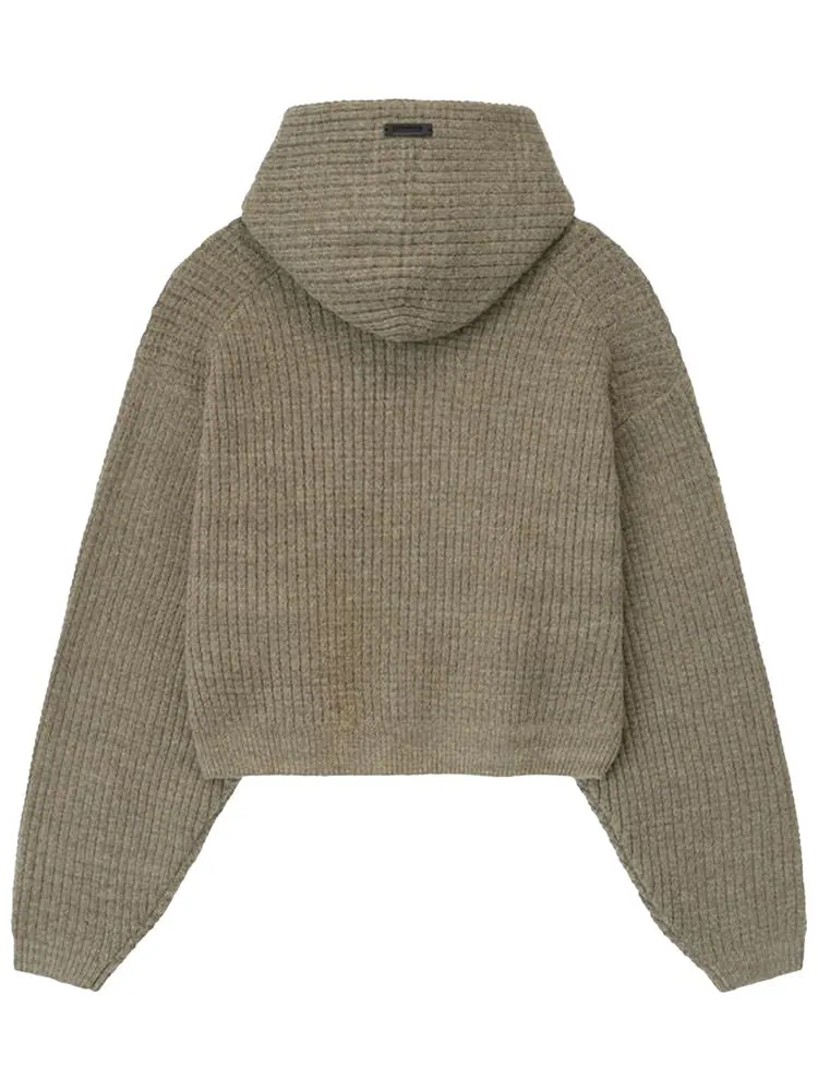 Толстовка Fear of God Essentials Heavy Waffle 90's Hoodie — изображение 2 из 3, серый