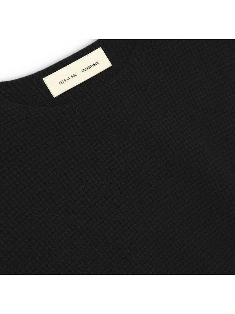Свитер Fear of God Essentials Waffle Crewneck 90's Sweater — изображение 3 из 3, черный