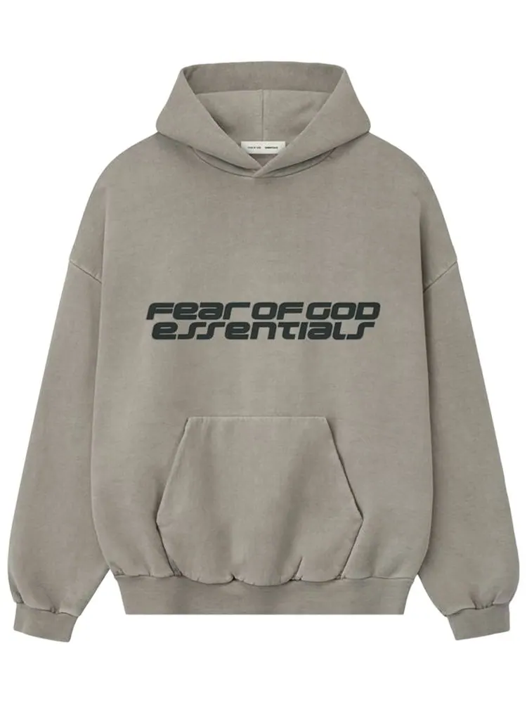 Толстовка Fear of God Essentials из плотного флиса в стиле 90-х — изображение 1 из 2, серый