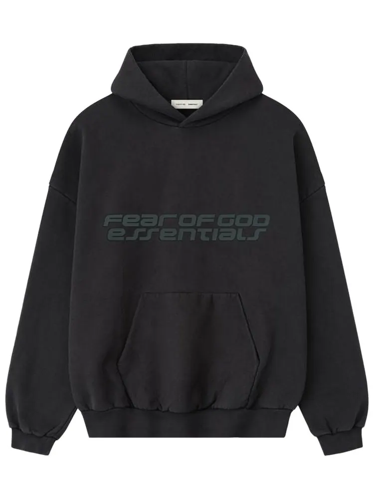 Толстовка Fear of God Essentials из плотного флиса в стиле 90-х — изображение 1 из 2, черный