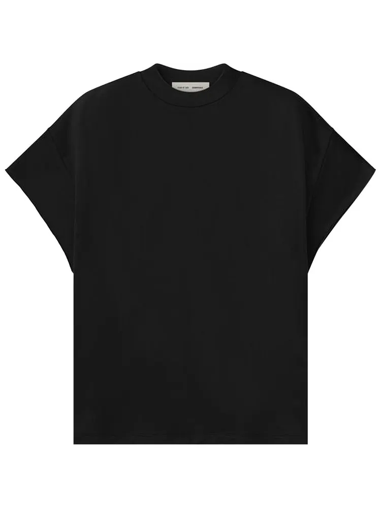 Футболка-борцовка Fear of God Essentials из атласного флиса в стиле 90-х, винтажная — изображение 1 из 3, черный