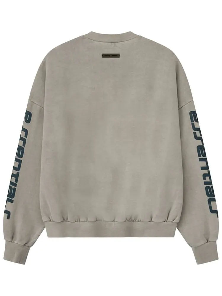Укороченная свободная толстовка из плотного флиса Fear of God Essentials — изображение 2 из 2, серый