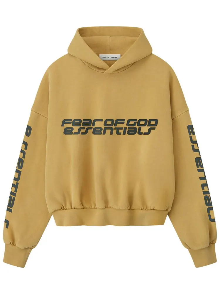 Укороченная свободная толстовка Fear of God Essentials — изображение 1 из 3, желтый
