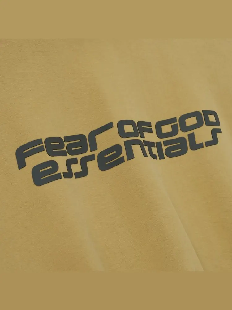 Укороченная свободная толстовка Fear of God Essentials — изображение 3 из 3, желтый