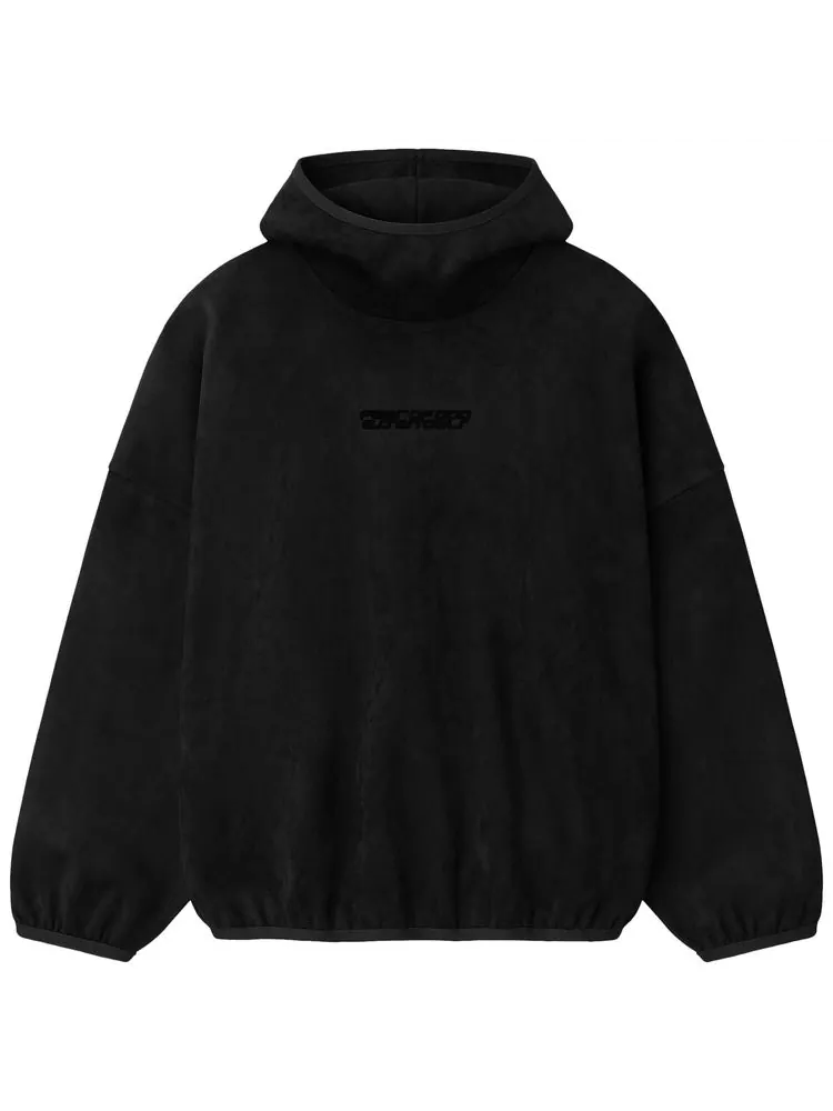 Толстовка Fear of God Essentials из замшевого флиса в современном стиле — изображение 1 из 1, черный
