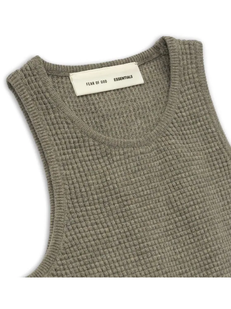 Спортивная майка Fear of God Essentials Waffle Sport Tank — изображение 3 из 3, серый