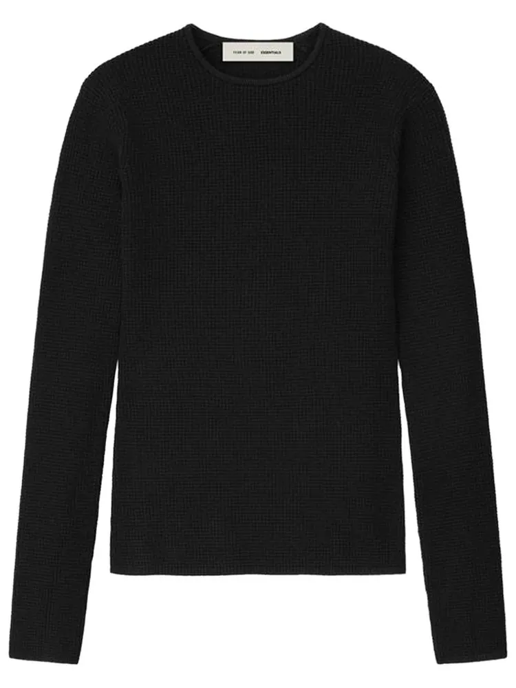 Лонгслив Fear of God Essentials Waffle — изображение 1 из 6, черный