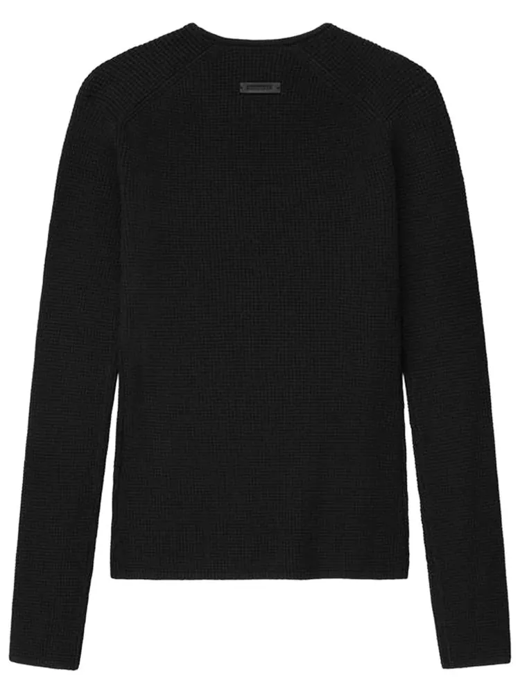Лонгслив Fear of God Essentials Waffle — изображение 2 из 6, черный