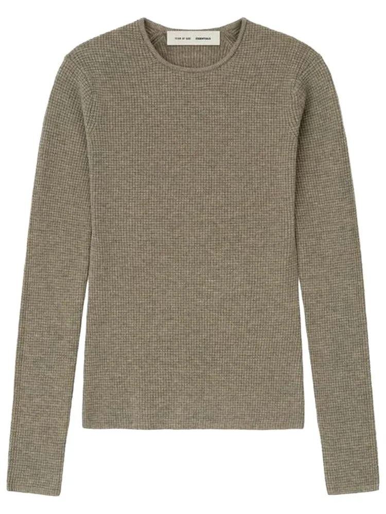 Лонгслив Fear of God Essentials Waffle — изображение 1 из 5, серый