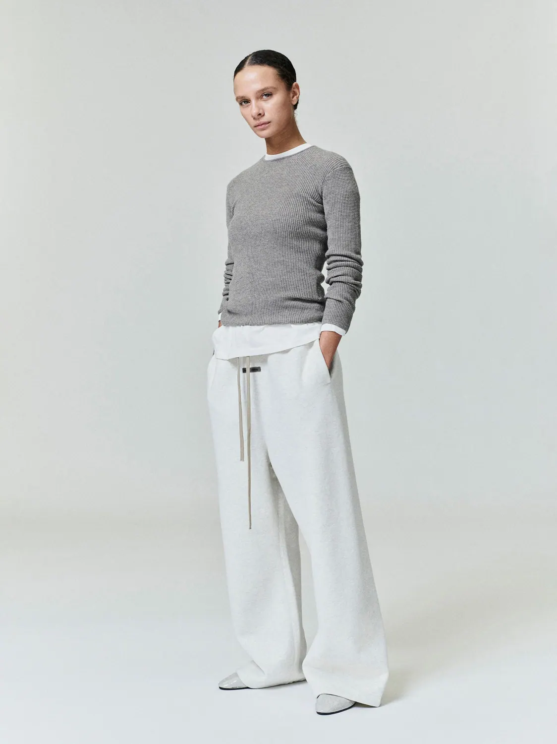 Лонгслив Fear of God Essentials Waffle — изображение 4 из 5, серый