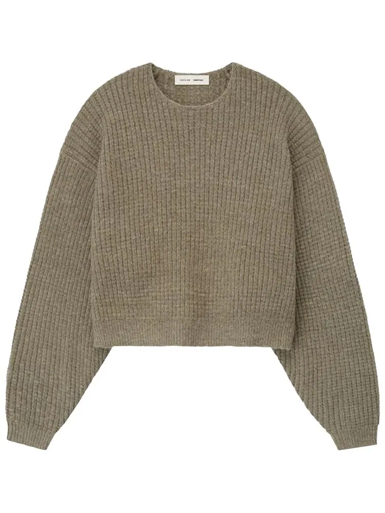 Свитер Fear of God Essentials Heavy Waffle Crewneck 90's Sweater — изображение 1 из 3, серый