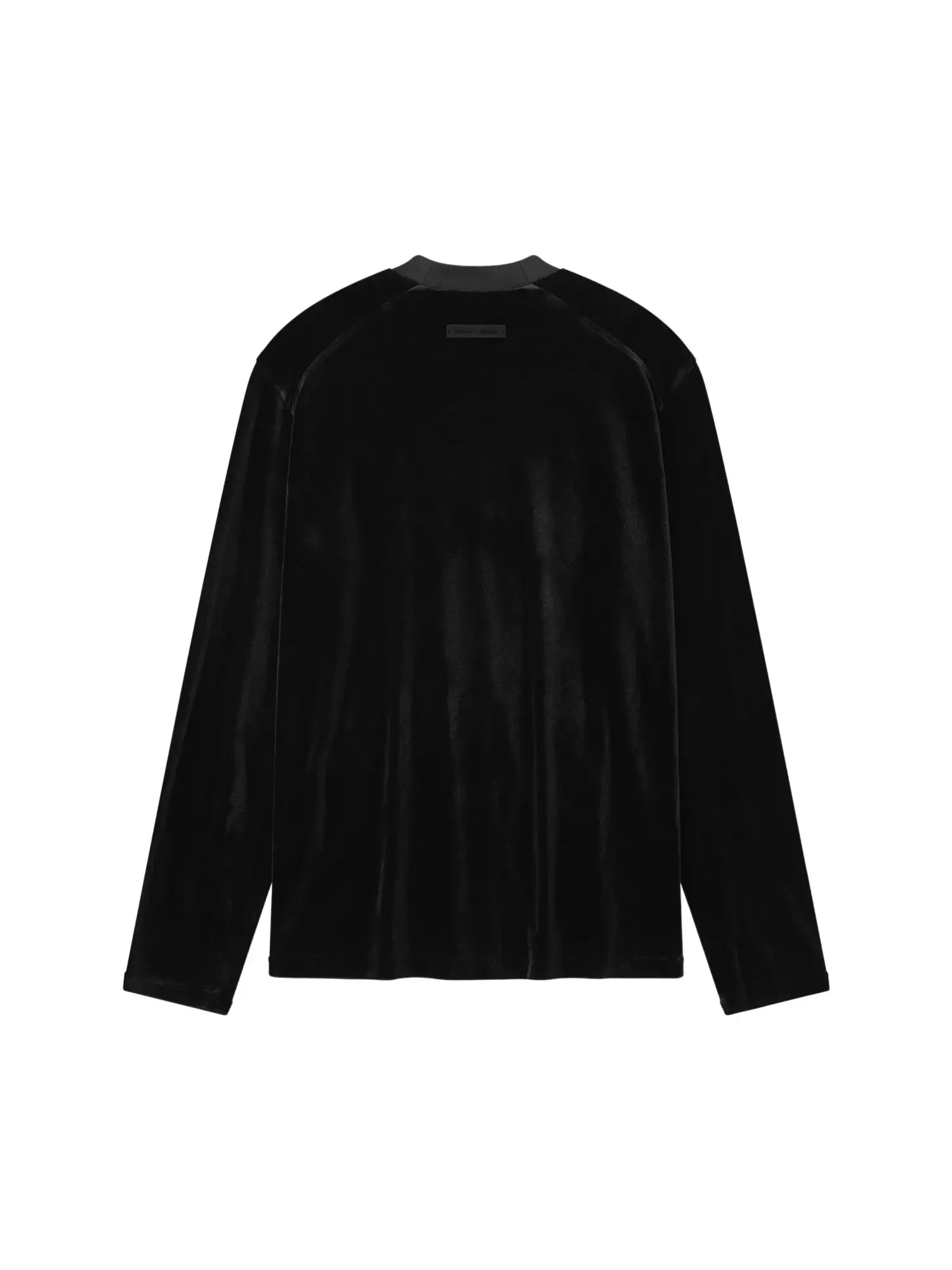 Классическая велюровая футболка с длинным рукавом Fear of God Essentials — изображение 2 из 2, винтажный черный