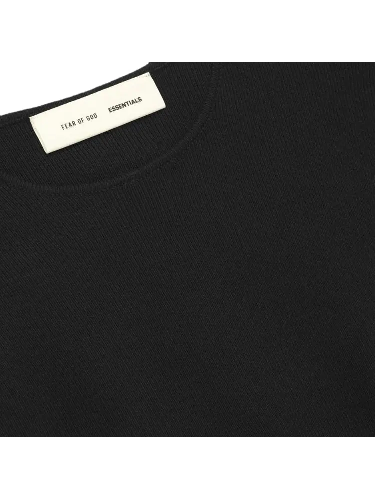 Платье с длинными рукавами в рубчик от Fear of God Essentials — изображение 3 из 3, черный