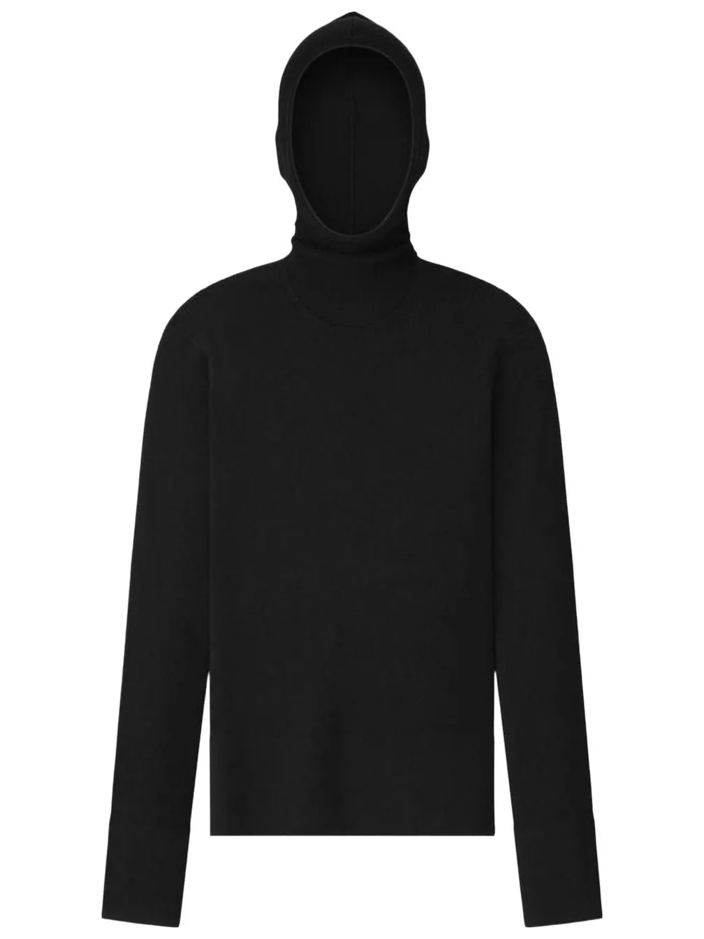 Лонгслив Fear of God Essentials Hooded Rib — изображение 1 из 5, черный