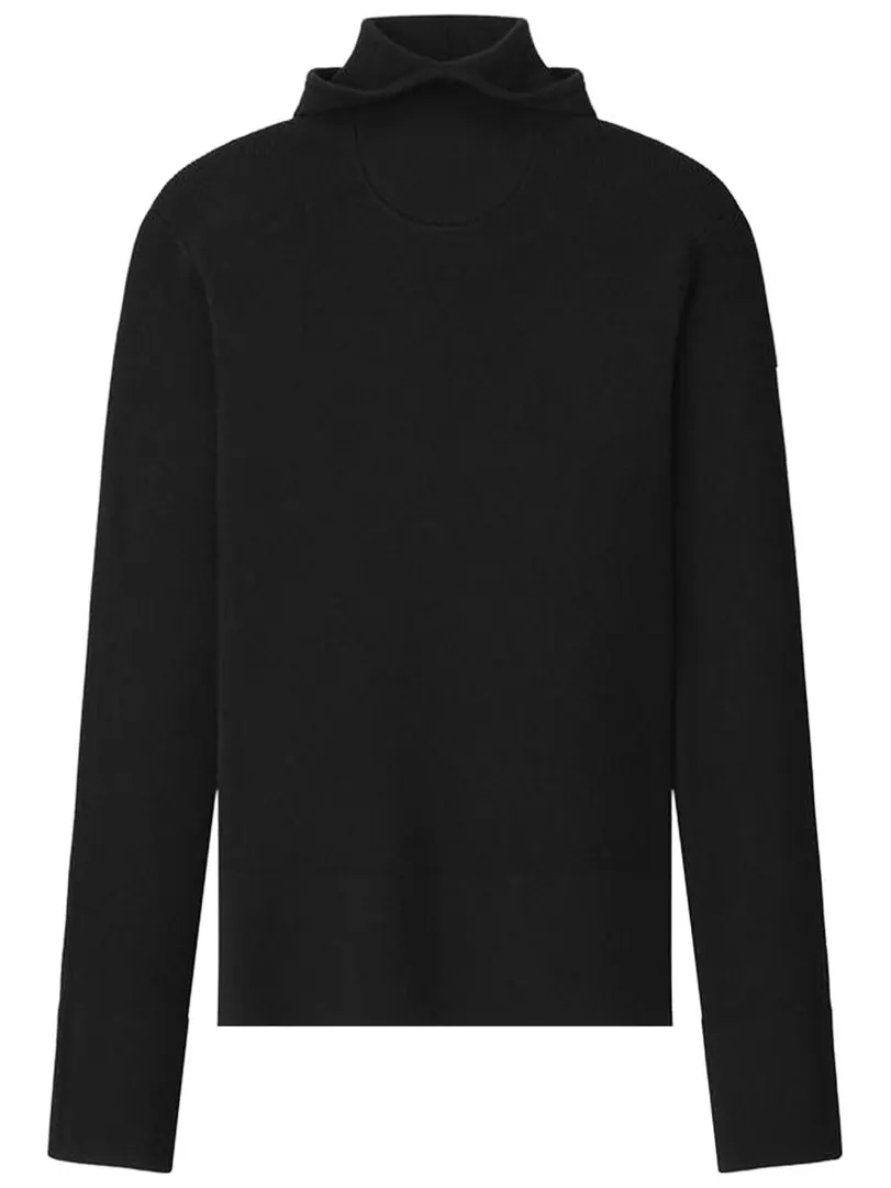 Лонгслив Fear of God Essentials Hooded Rib — изображение 2 из 5, черный