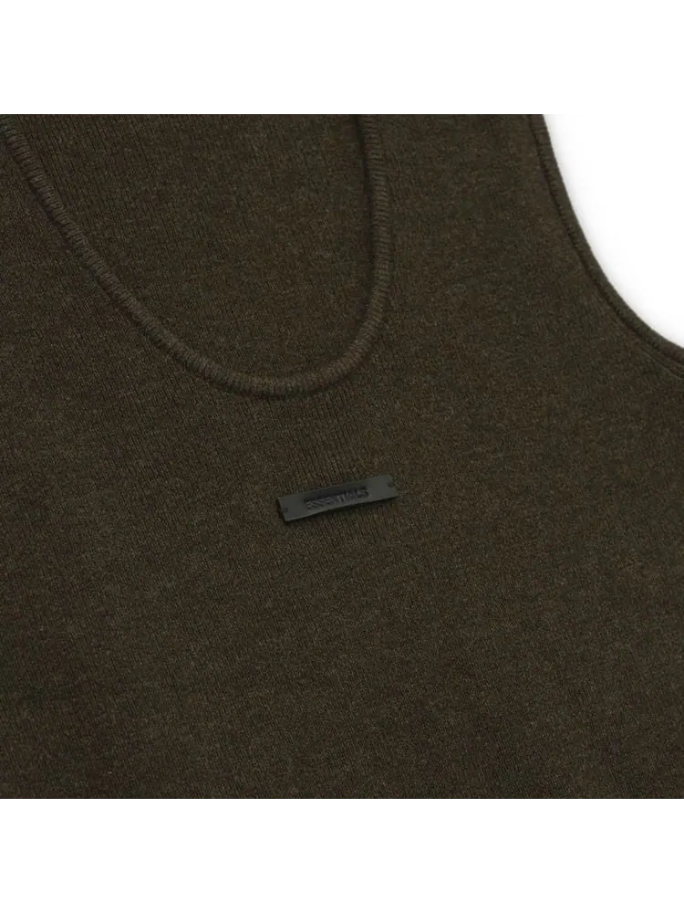 Майка Fear of God Essentials Rib Tank — изображение 3 из 3, коричневый