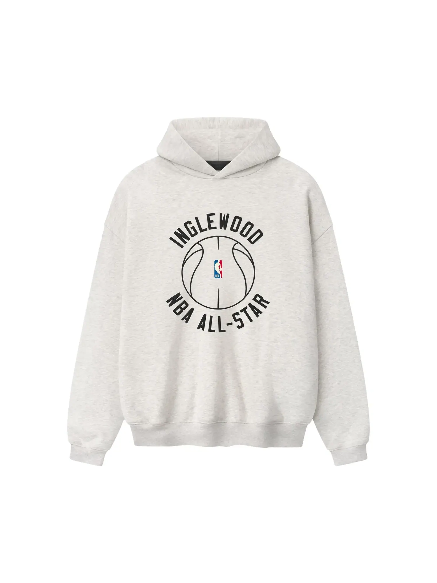 Худи Fear of God Essentials Inglewood x All Star Weekend Oatmeal Heather — изображение 1 из 2, овсяный