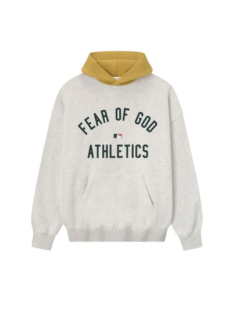 Худи Fear of God Essentials Athletics Sport Hoodie, Oatmeal Heather/Canyon — изображение 1 из 3, зеленый
