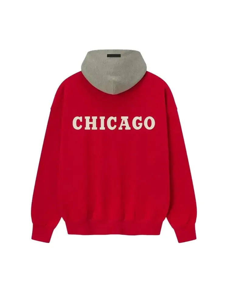Худи Fear of God Essentials x NBA Bulls Sports Fit — изображение 2 из 2, красный