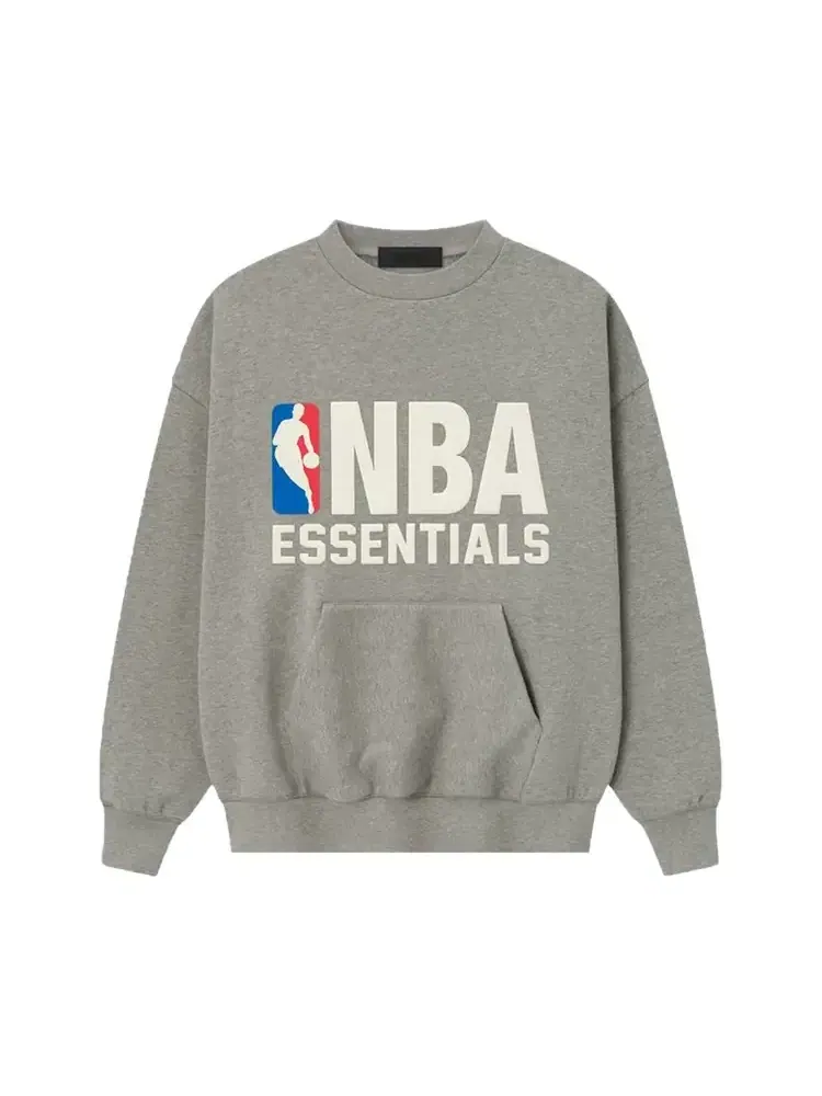 Свитшот Fear of God Essentials x NBA Sports Fit Crewneck — изображение 1 из 2, серый