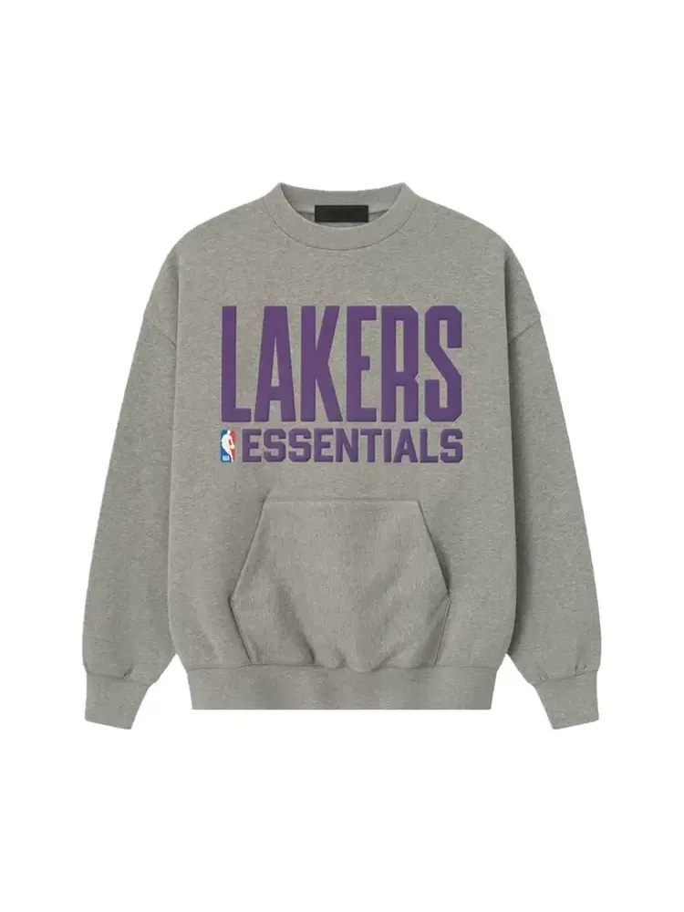 Свитшот Fear of God Essentials x NBA Lakers Sports Fit Crewneck — изображение 1 из 2, серый