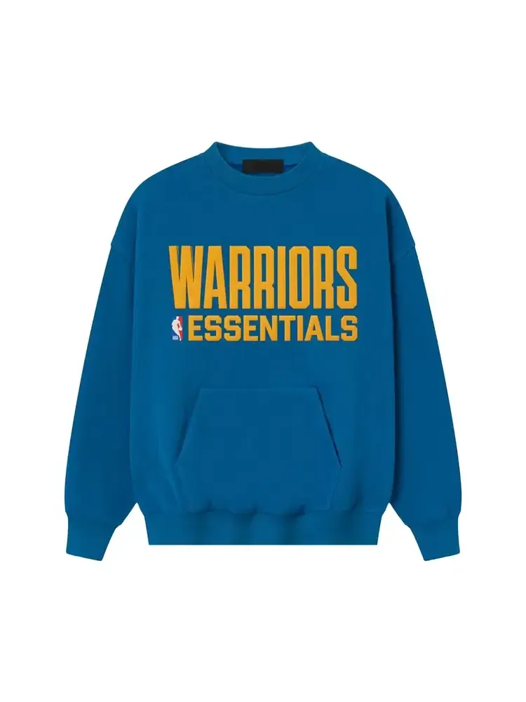 Свитшот Fear of God Essentials x NBA Warriors Sport Crewneck — изображение 1 из 2, синий