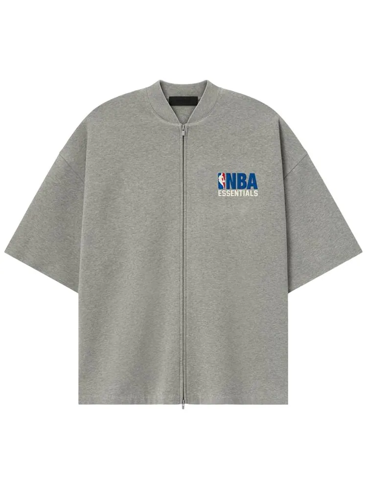 Куртка на молнии Fear of God Essentials NBA — изображение 1 из 3, серый
