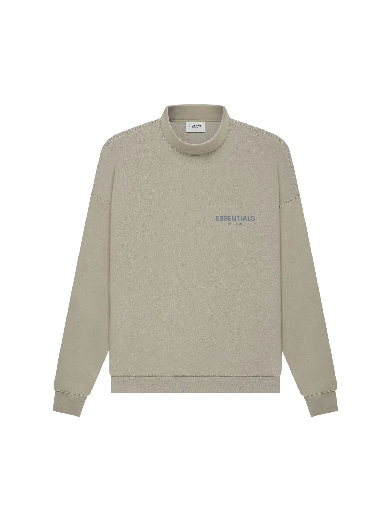 Пуловер с воротником-мохом Fear of God Essentials, цвет Мосс — изображение 1 из 2