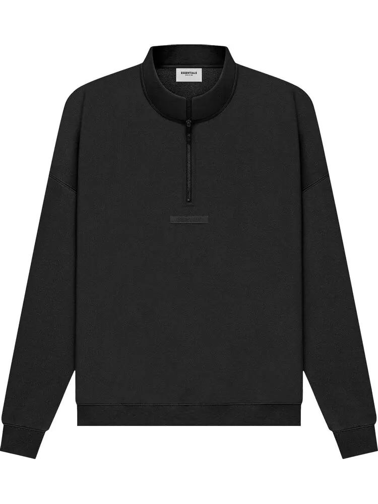 Толстовка Fear of God Essentials Mockneck Half Zip 'Stretch Limo' — изображение 1 из 2, черный