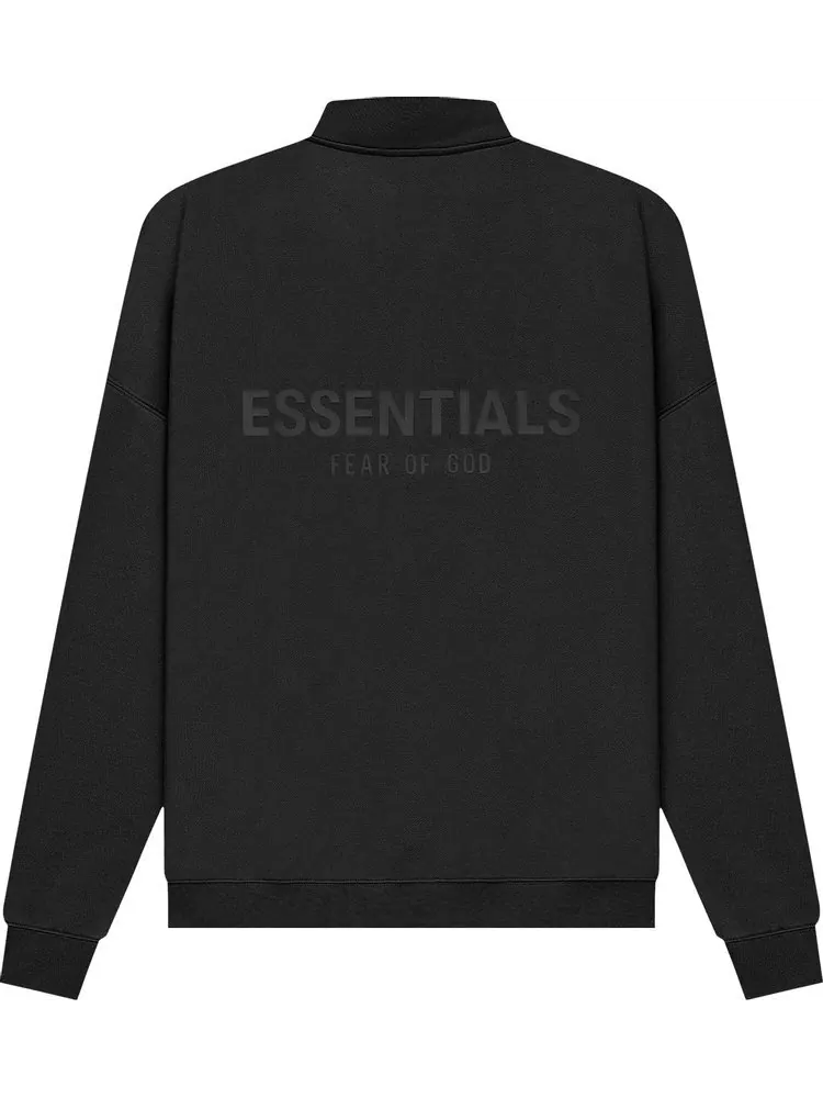 Толстовка Fear of God Essentials Mockneck Half Zip 'Stretch Limo' — изображение 2 из 2, черный