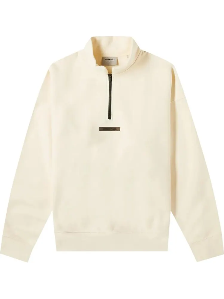 Толстовка Fear of God Essentials Mockneck Half Zip 'Buttercream' — изображение 1 из 2, бежевый
