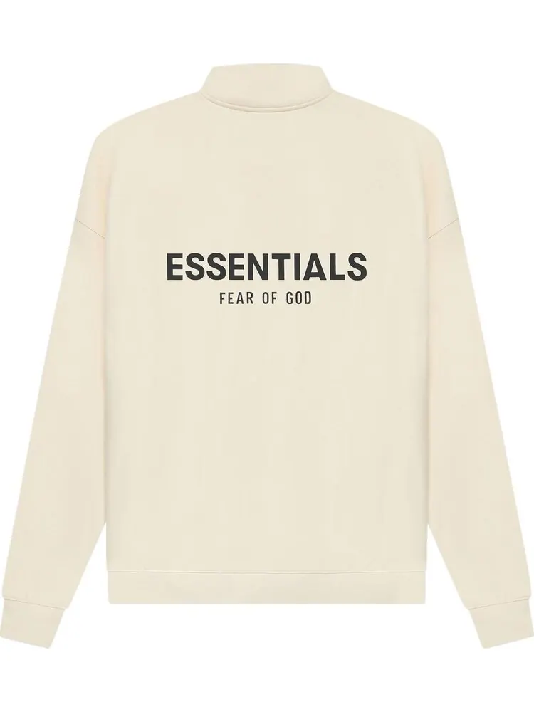 Толстовка Fear of God Essentials Mockneck Half Zip 'Buttercream' — изображение 2 из 2, бежевый